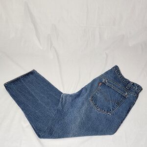 Vintage Levi’s Orange Tab Hemmed Blue Jeans size (36x26Actual) Cut Tag